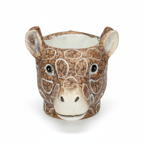 Planter Giraf D11/14x11cm - Brown - D11/14x11cm