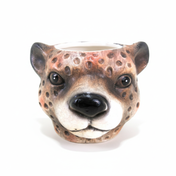 Planter Luipaard D12x9,5cm - Brown - D12x9,5cm