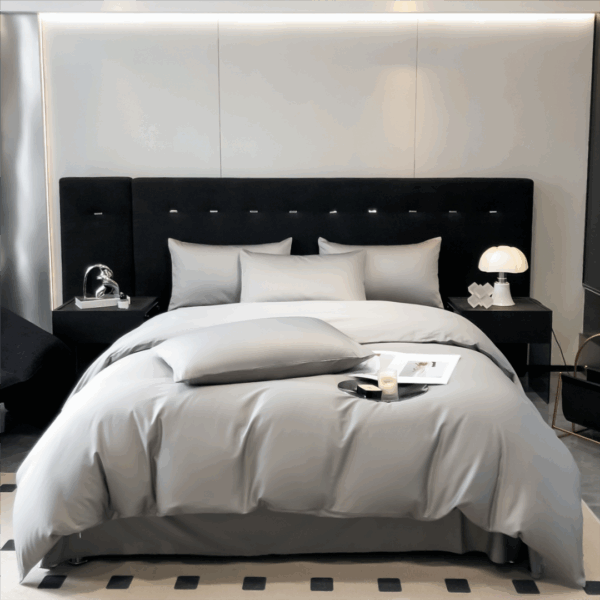 100% Cotton Pillowcase - Ice Silver Minimal