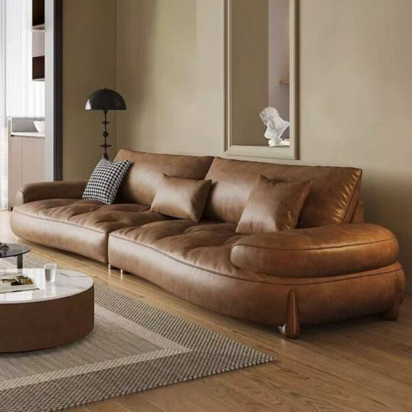 Milano Designbank van Oliegewaxt Leer – Tijdloze Italiaanse Luxe