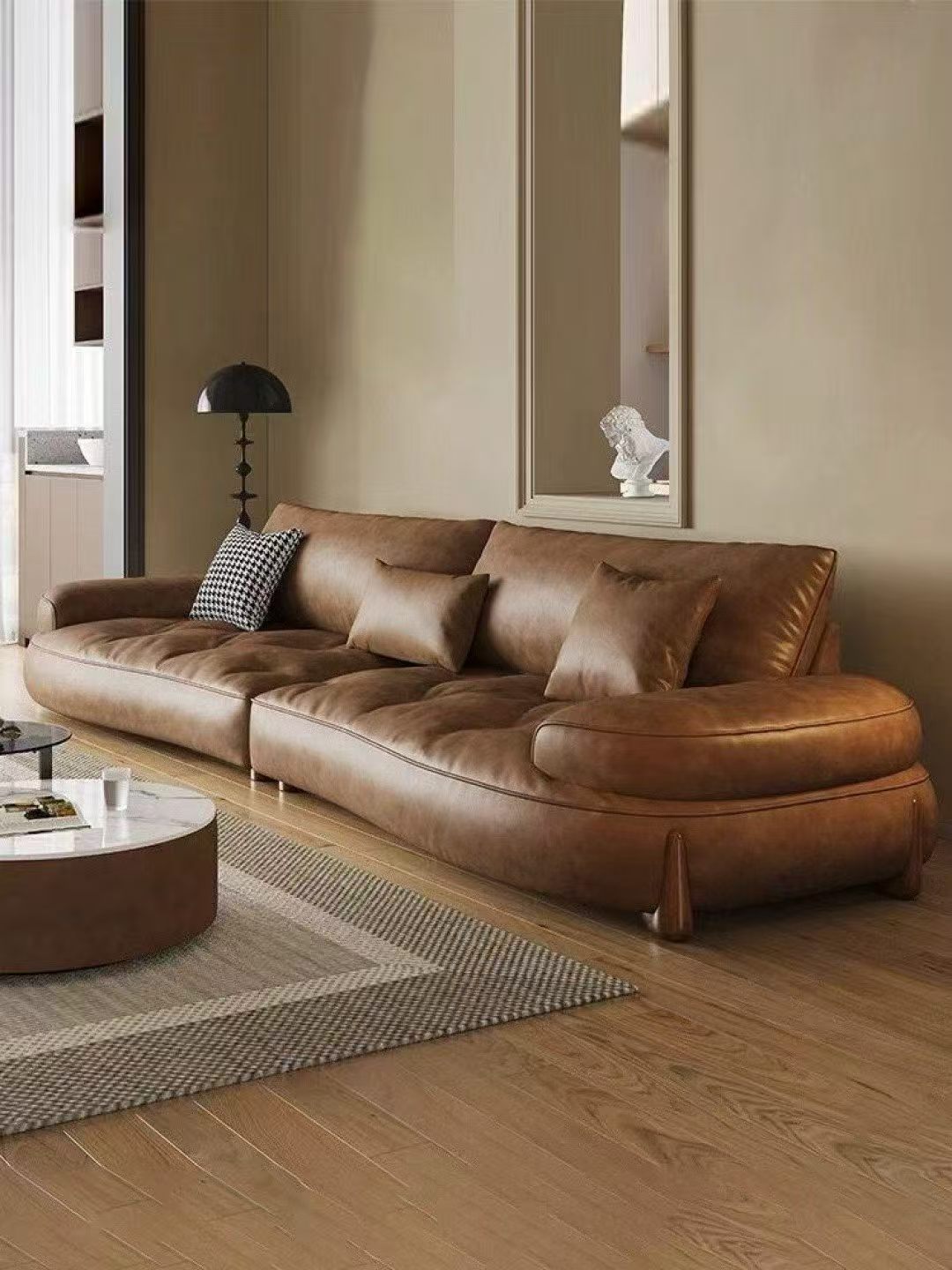 Milano Lounge Bank Vintage Cognac 3